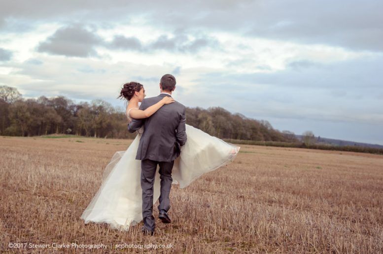 Bride &amp; Groom wedding photography at The Curradine Barns