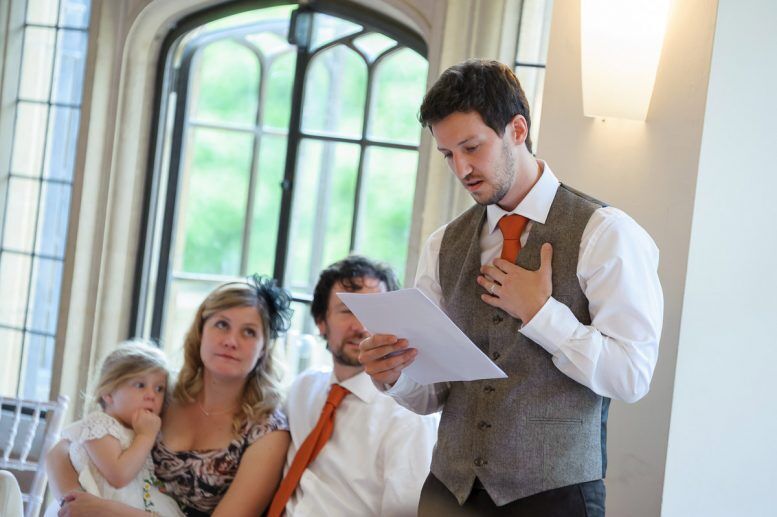 Speeches Wedding Photography at Coombe Lodge Venue