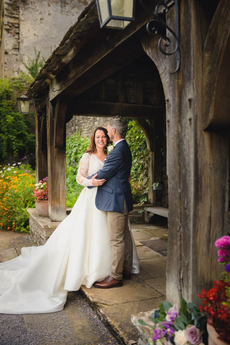 Bride &amp; Groom wedding photography at Thornbury Castle