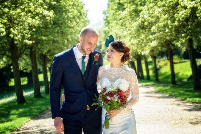 Bride &amp; Groom wedding photography at Ashton Court, Bristol