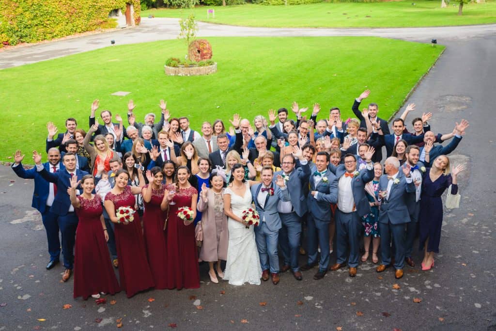 Group Wedding Photography at Thornbury Castle Venue