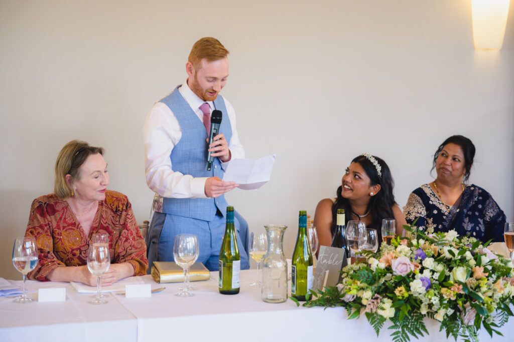 Speeches Wedding Photography at Coombe Lodge Venue