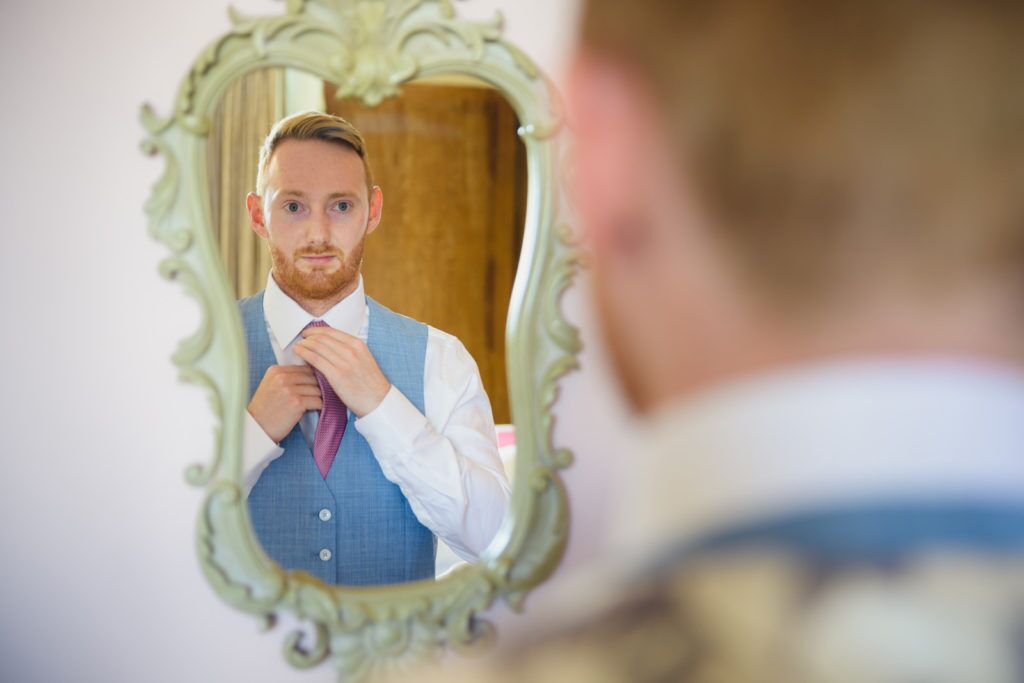 Groom Wedding Photography at Coombe Lodge Venue