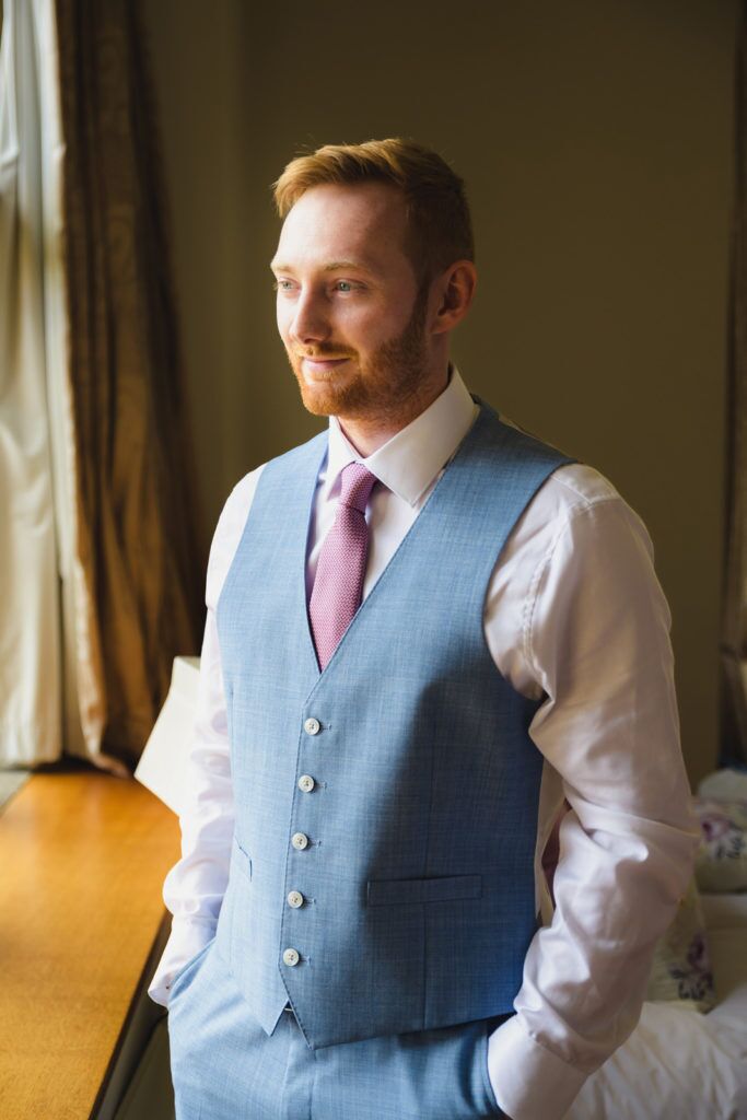 Groom Wedding Photography at Coombe Lodge Venue