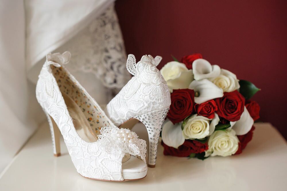 Wedding Photography Dress Shoes and Flowers