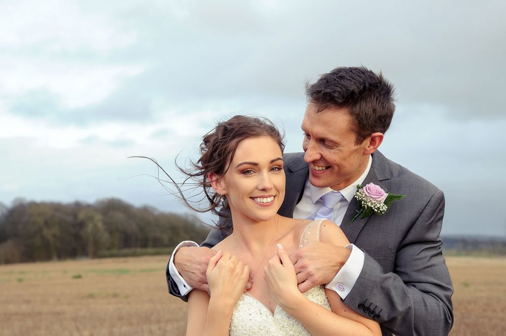 Bride &amp; Groom wedding photography at The Curradine Barns