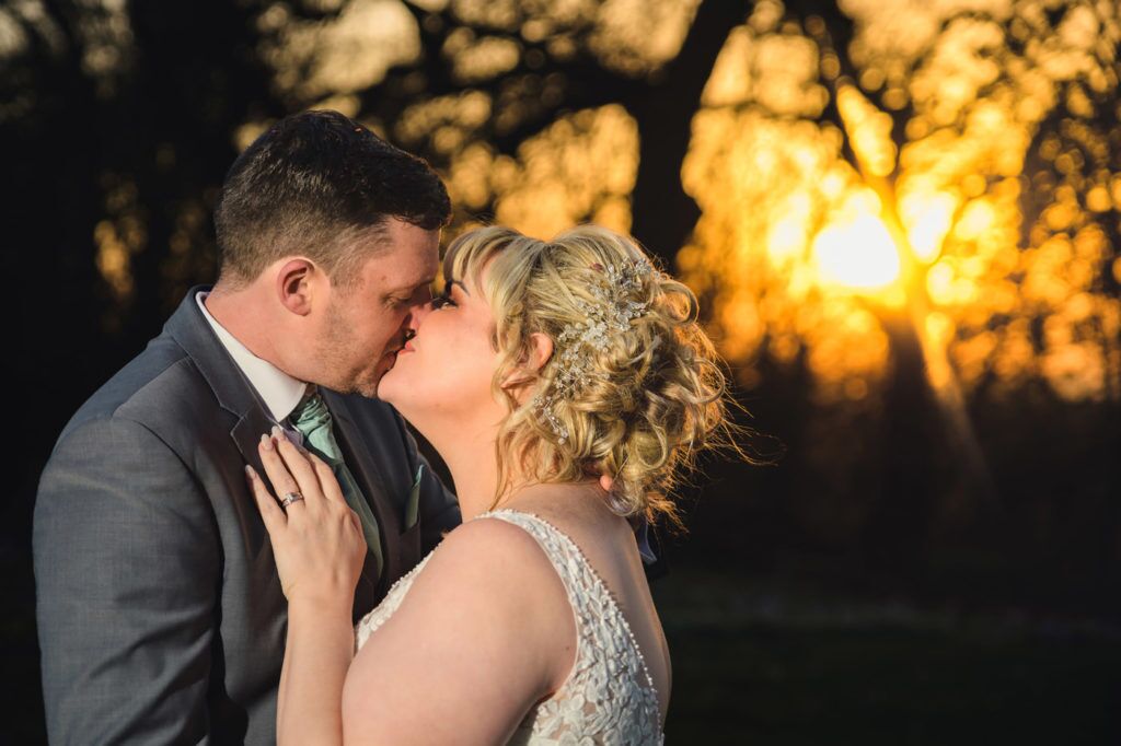 Creative Sunset Wedding Photography at Berwick Lodge Venue